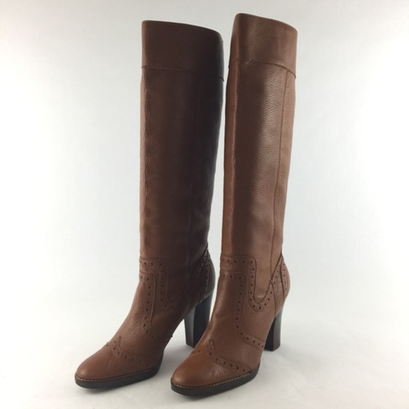 Michael Kors Penelope Leather Wingtip Boots - Picture 4 of 5